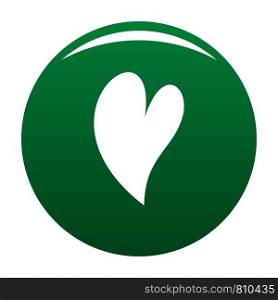Deaf heart icon. Simple illustration of deaf heart vector icon for any design green. Deaf heart icon vector green