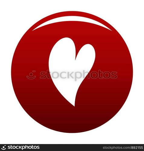 Deaf heart icon. Simple illustration of deaf heart vector icon for any design red. Deaf heart icon vector red
