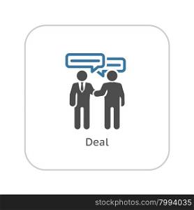 Deal Icon. Flat Design. Business Concept. Isolated Illustration.. Deal Icon. Flat Design.