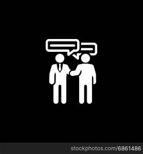 Deal Icon. Flat Design.. Deal Icon. Flat Design. Business Concept. Isolated illustration of a meeting of two businessmen