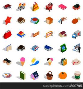 Dear icons set. Isometric style of 36 dear vector icons for web isolated on white background. Dear icons set, isometric style