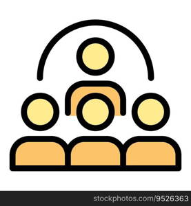 Debate class icon outline vector. Speech public. Student seminar color flat. Debate class icon vector flat