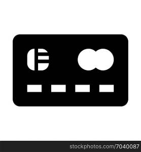 Debit card front, icon on isolated background