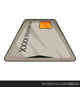 Debit card icon. Cartoon illustration of debit card vector icon for web. Debit card icon, cartoon style