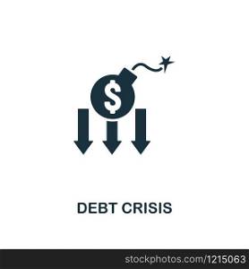 Debt Crisis icon. Creative element design from risk management icons collection. Pixel perfect Debt Crisis icon for web design, apps, software, print usage.. Debt Crisis icon. Creative element design from risk management icons collection. Pixel perfect Debt Crisis icon for web design, apps, software, print usage