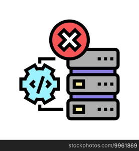 debugging servers color icon vector. debugging servers sign. isolated symbol illustration. debugging servers color icon vector illustration