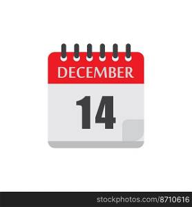 December ca≤nder date holiday vector icon illustration design