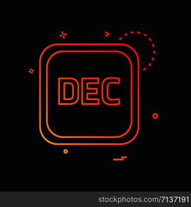 December Calender icon design vector