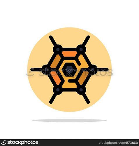 Decentralized, Network, Technology Abstract Circle Background Flat color Icon