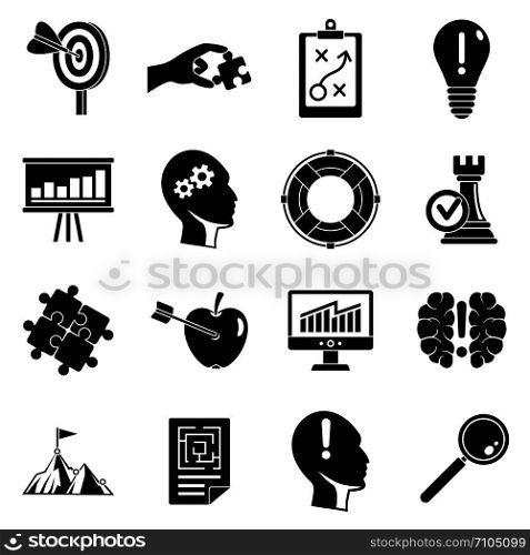 Decision icon set. Simple set of decision vector icons for web design on white background. Decision icon set, simple style