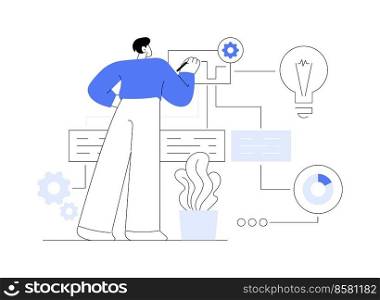 Decision making abstract concept vector illustration. Problem solving skill, leadership, decision-making framework, tree analysis, rational approach, business management abstract metaphor.. Decision making abstract concept vector illustration.