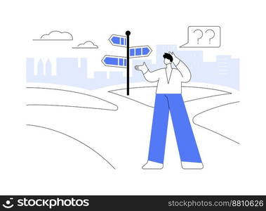 Decision making abstract concept vector illustration. Problem solving skill, leadership, decision-making framework, tree analysis, rational approach, business management abstract metaphor.. Decision making abstract concept vector illustration.