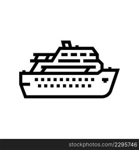 deck cruise ship liner line icon vector. deck cruise ship liner sign. isolated contour symbol black illustration. deck cruise ship liner line icon vector illustration