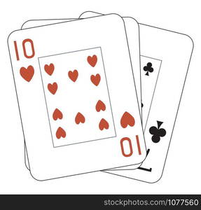 Deck of cards, illustration, vector on white background.