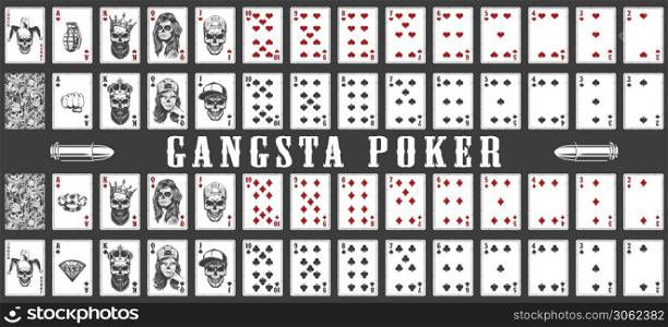 Deck of gangsta playing cards