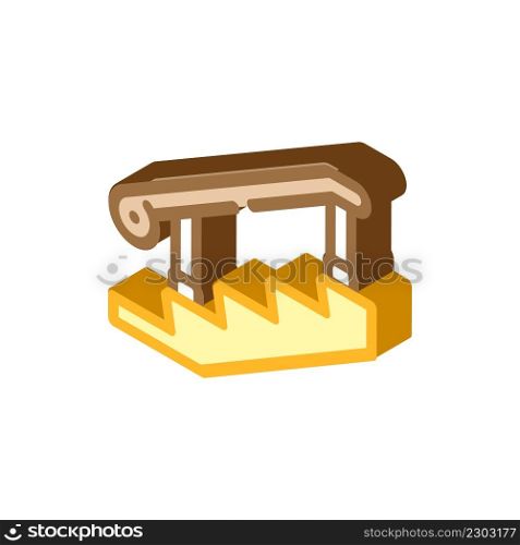 deck posts and handrails isometric icon vector. deck posts and handrails sign. isolated symbol illustration. deck posts and handrails isometric icon vector illustration