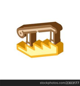 deck posts and handrails isometric icon vector. deck posts and handrails sign. isolated symbol illustration. deck posts and handrails isometric icon vector illustration