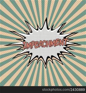 Declaration of love pop art, Comic Speech Bubble. impeachment cartoon explosion. Falling in impeachment . Vector