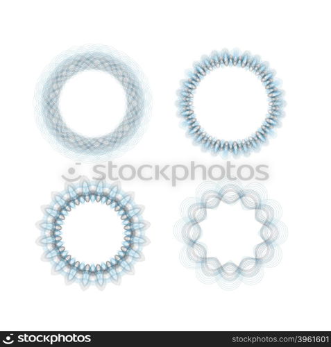 Decorarive Circle Wave Frames. Decorarive Circle Wave Frames Isolated on White Background