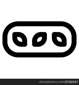 Decorated eclairs line vector icon