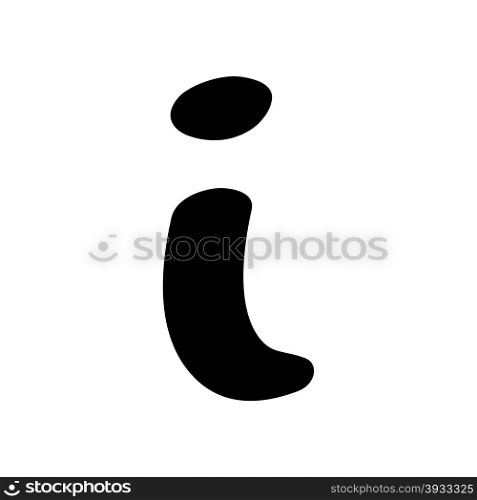 Decorated original font, a funny fat small letter isolated on white, part of a full series