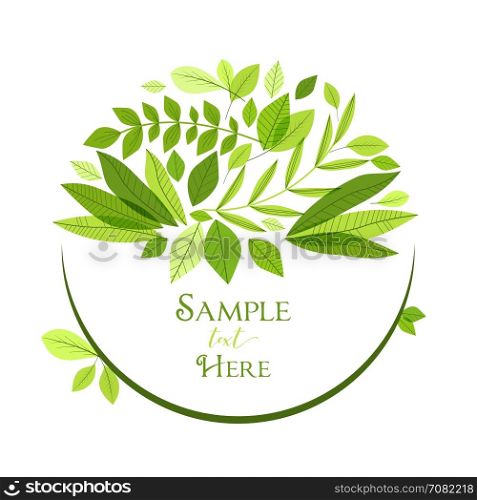 Decoration branches with leaves. Vector illustration of decoration branches with leaves, nature background