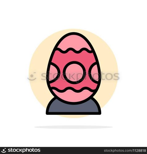 Decoration, Easter, Easter Egg, Egg Abstract Circle Background Flat color Icon