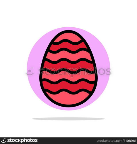 Decoration, Easter, Easter Egg, Egg Abstract Circle Background Flat color Icon