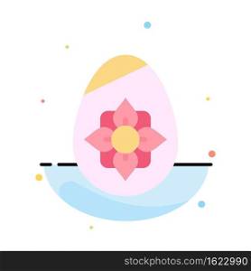 Decoration, Easter, Easter Egg, Egg Abstract Flat Color Icon Template
