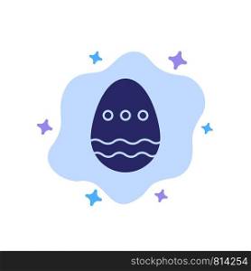 Decoration, Easter, Easter Egg, Egg Blue Icon on Abstract Cloud Background