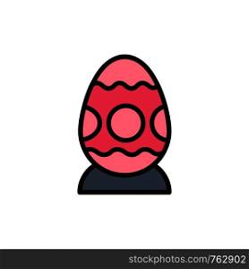 Decoration, Easter, Easter Egg, Egg Flat Color Icon. Vector icon banner Template