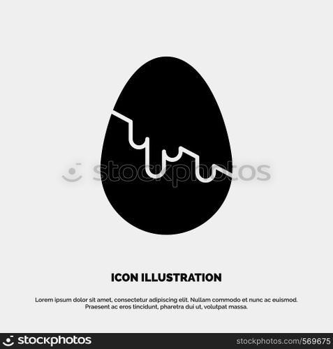 Decoration, Easter, Easter Egg, Egg solid Glyph Icon vector