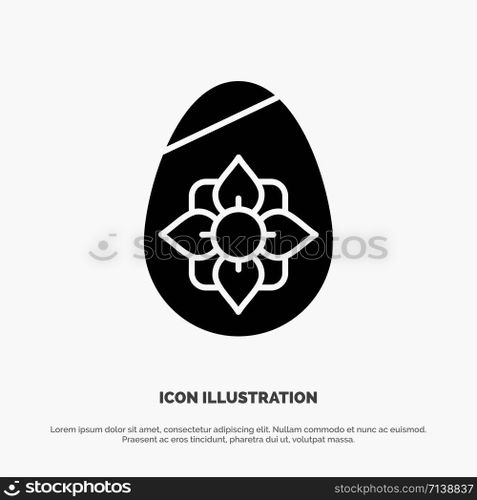 Decoration, Easter, Easter Egg, Egg solid Glyph Icon vector