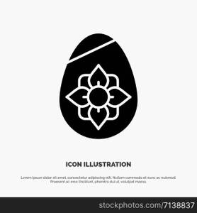 Decoration, Easter, Easter Egg, Egg solid Glyph Icon vector