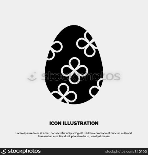 Decoration, Easter, Easter Egg, Egg solid Glyph Icon vector