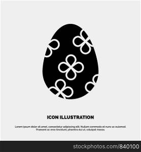 Decoration, Easter, Easter Egg, Egg solid Glyph Icon vector