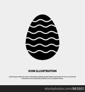 Decoration, Easter, Easter Egg, Egg solid Glyph Icon vector