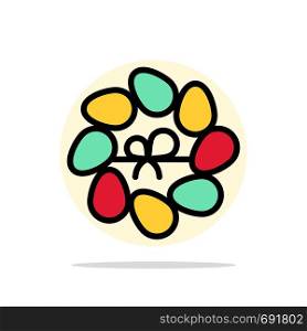 Decoration, Easter, Flower, Plant Abstract Circle Background Flat color Icon