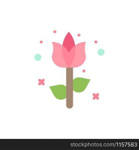 Decoration, Easter, Flower, Plant Flat Color Icon. Vector icon banner Template
