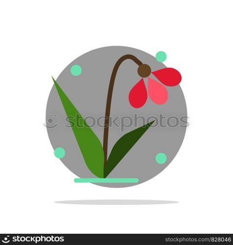 Decoration, Easter, Plant, Tulip Abstract Circle Background Flat color Icon