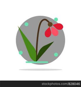 Decoration, Easter, Plant, Tulip Abstract Circle Background Flat color Icon