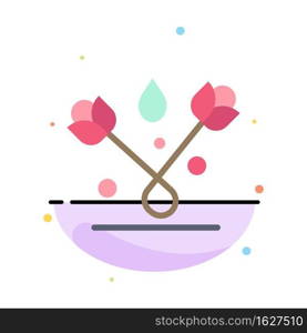 Decoration, Easter, Plant, Tulip Abstract Flat Color Icon Template