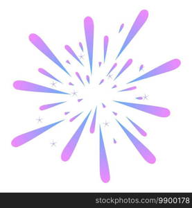 Decoration firework icon. Cartoon of decoration firework vector icon for web design isolated on white background. Decoration firework icon, cartoon style