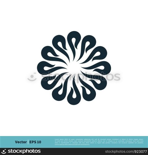 Decoration Flower Ornamental Icon Vector Logo Template Illustration Design. Vector EPS 10.