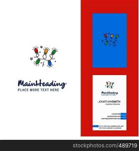 Decoration lights Creative Logo and business card. vertical Design Vector