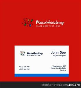 Decoration lights logo Design with business card template. Elegant corporate identity. - Vector