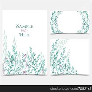 Decoration of branches and leaves. Vector illustration decoration of branches and leaves in a circle