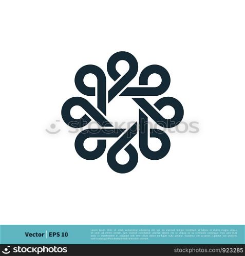 Decoration Ornamental Icon Vector Logo Template Illustration Design. Vector EPS 10.