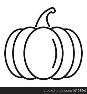 Decoration pumpkin icon. Outline decoration pumpkin vector icon for web design isolated on white background. Decoration pumpkin icon, outline style