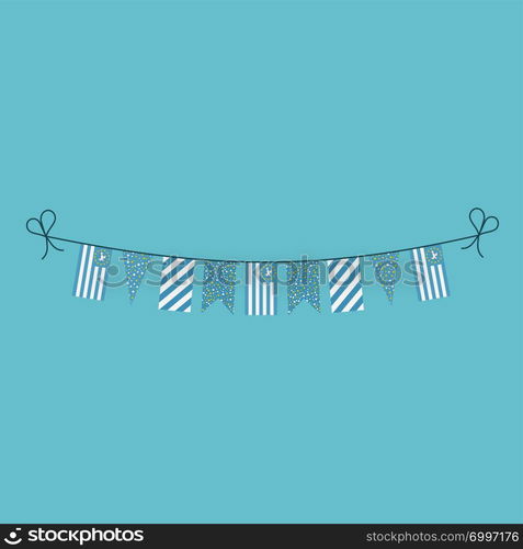 Decorations bunting flags for Ambazonia national day holiday in flat design. Independence day or National day holiday concept.